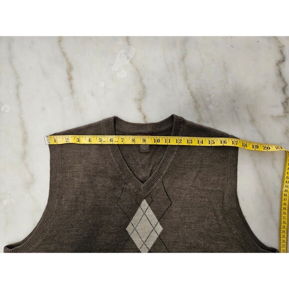 Dockers Men's Vest Brown Sleeveless Pullover V-Neck Casual Knit Sweater Size XL - Picture 6 of 6